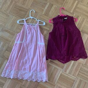 True Craft Girls Size 7 Bundle - Pink Dress & Plumb Top